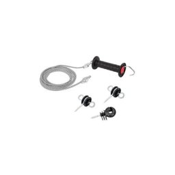 VOSS.farming Torgriff-Set FLEXI 9m, mit Gummi Elektroseil, 4,50m-9,00m