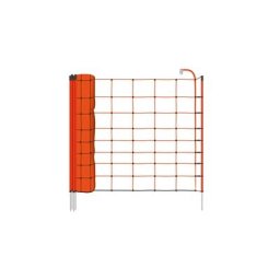 50m VOSS.farming BASIC Elektrozaun-Netz, Schafzaun, Schafnetz, 90cm, 1 Spitze, orange