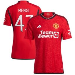 Manchester United Cup adidas Home Authentic Shirt 2023-24 with Mengi 43 printing