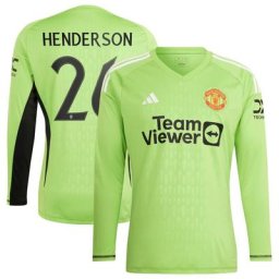 Manchester United Cup adidas Home Goalkeeper Shirt 2023-24 - Long Sleeve with Henderson 26 printing