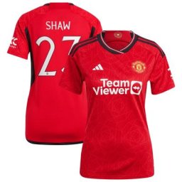 Manchester United Cup adidas Home Shirt 2023-24 - Womens with Shaw 23 printing