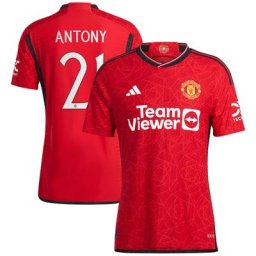 Manchester United Cup adidas Home Authentic Shirt 2023-24 with Antony 21 printing