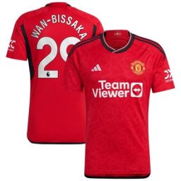 Manchester United Heimtrikot 2023-24 mit Aufdruck Wan-Bissaka 29
