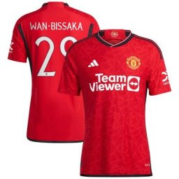 Manchester United Cup adidas Home Authentic Shirt 2023-24 with Wan-Bissaka 29 printing