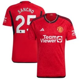 Manchester United Heimtrikot 2023-24 mit Aufdruck Sancho 25