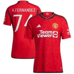 Manchester United Cup adidas Home Authentic Shirt 2023-24 with A.Fernández 74 printing