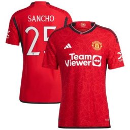 Manchester United Cup adidas Home Authentic Shirt 2023-24 with Sancho 25 printing