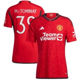 Manchester United Cup adidas Home Authentic Shirt 2023-24 with McTominay 39 printing