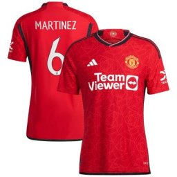 Manchester United Cup adidas Home Authentic Shirt 2023-24 with Martinez 6 printing