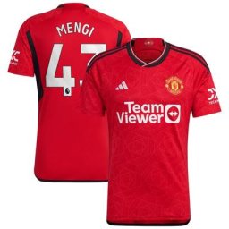 Manchester United Heimtrikot 2023-24 mit Aufdruck Mengi 43