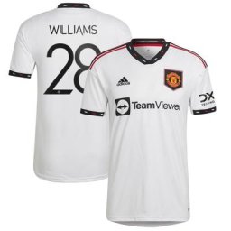 Manchester United Cup Away Shirt 2022-23 with Williams 28 printing