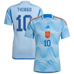 Spanien-Auswärtstrikot mit Thiago 10-Aufdruck