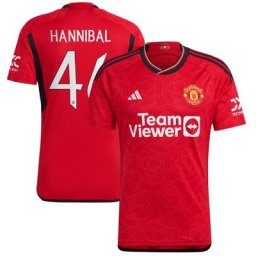 Manchester United Cup adidas Home Shirt 2023-24 with Hannibal 46 printing