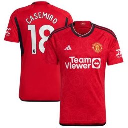 Manchester United Heimtrikot 2023-24 mit Aufdruck Casemiro 18