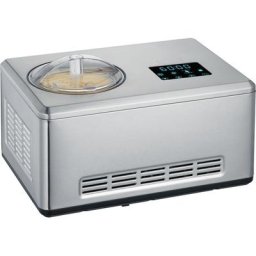 Severin Eismaschine EZ 7406, 2 l, 180 W, inkl. zwei großer Eisbehälter und hochwertigem Volledelstahl-Gehäuse