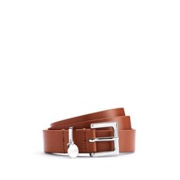 HUGO Ledergürtel Amelia Belt 2,5cm 10243516 01 mit dezentem Label-Anhänger am Verschluss