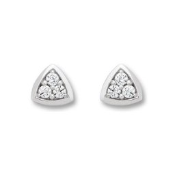 ONE ELEMENT Paar Ohrstecker Zirkonia Ohrringe Ohrstecker aus 333 Weißgold, Damen Gold Schmuck