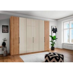WIEMANN Falttürenschrank Monaco mit Teil-Glasfront sowie hochwertige Beschläge