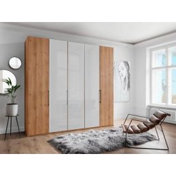 WIEMANN Falttürenschrank Monaco mit Teil-Glasfront sowie hochwertige Beschläge