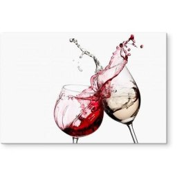 Wall-Art Herd-Abdeckplatte Spritzschutz Küche Weingläser, Glas, (1 tlg)