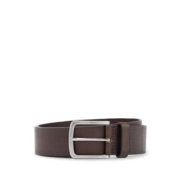 BOSS Ledergürtel Jor-V_Sz40 10199088 01 mit dezenter Boss-Prägung auf der Schließe