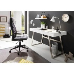 MCA furniture Schreibtisch Aspen, weiß matt,Schubladen mit push to open, Breite 140 cm