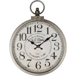 Ambiente Haus Wanduhr Wanduhr Silber 35cm
