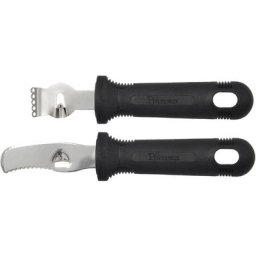PINTINOX Zitruszester Professional, (Set, 2-tlg), Zitrusfruchtset (Zitrusmesser und Zester), Edelstahl