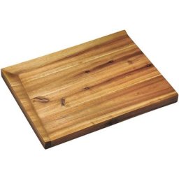 KESPER for kitchen & home Schneidebrett, Holz, mit abfallender Schneidfläche für Saftauffang