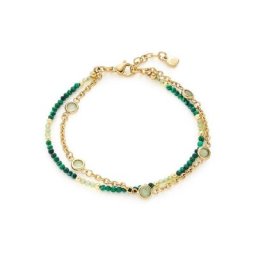 LEONARDO Armband Valea, 021768, mit Malachit - mit Glasperle