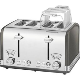 ProfiCook 2-in-1-Toaster PC-TA 1194 anthrazit, 4 lange Schlitze, für 4 Scheiben, 1630 W