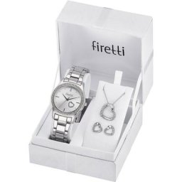 Firetti Quarzuhr, (Set, 5-tlg., mit Anhänger, Kette und 1 Paar Ohrsteckern)