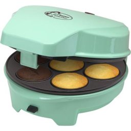 bestron Muffin-Maker ASW238 Sweet Dreams, 700 W, Retro Design, mit 3 auswechselbaren Backplatten, antihaftbeschichtet