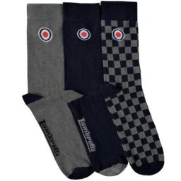 Lambretta Retro Herren Socken 3 Paar LS8163-NVY/GREY