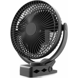 Tragbarer USB-Lüfter, 4 Geschwindigkeiten, starker Luftstrom, robuste Klemme für Home Office,