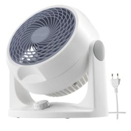 Woozoo, Leiser, leistungsstarker & tragbarer Tischventilator, 23m², Reichweite 12m, Vertikale