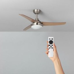 LED-Deckenventilator Neil Holz 107cm DC-Motor 165º - Holz165º1070 mm