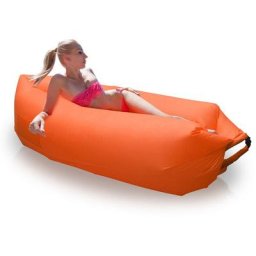 Luftsofa Lounger mit Sack Aufblasbare Schwimmen mit Bag aufblasbar Grün 190T - Orange - Orange