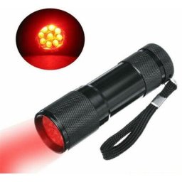 Mini Pocket Red Flashlight 9 Led 670 NmLeistungsstarke Rotlicht-Taschenlampe für die