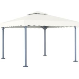 Pavillon 300 x 300 cm Creme Aluminium Vidaxl Creme