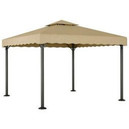 Vidaxl - Pavillon Taupe 3x3 m Aluminium und Stahl Taupe