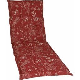 Rollliegen-Auflage 60 cm x 190 cm x 6 cm, rot, Blumen/Stengel rot Sitzpolster - Go-de