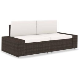 Vidaxl - Modulares 2-Sitzer-Sofa Poly Rattan Braun Braun