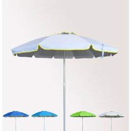 Beachline - Roma Sonnen Strandschirm Alu Windfest uv Schutz 240 cm Weiß