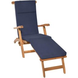 Deckchair Auflage LoftLux dc 175x45x5 cm Dunkelblau, 175x45x5 cm - Beautissu