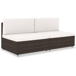 Modulares 2-Sitzer-Sofa Poly Rattan Braun Vidaxl Braun