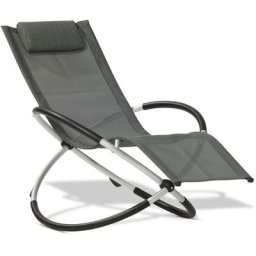 Klappbare Aluminium Gartenschaukelliege/ Schaukelstuhl das original anthrazit / silber - Leco