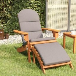 Gartenstuhl Gartensessel Adirondack Stuhl für Garten Terrasse Balkon mit Fußstütze Massivholz