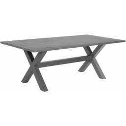Moderner Gartentisch Aluminium grau Cascais - Grau