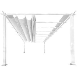 Metall Pergola Florenz 1116 Weiß 350x505x236 cm - Paragon Outdoor